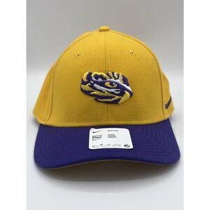 Nike LSU Tigers Men’s Hat Adult M/L Dri-fit Swoosh Rise Cap College New